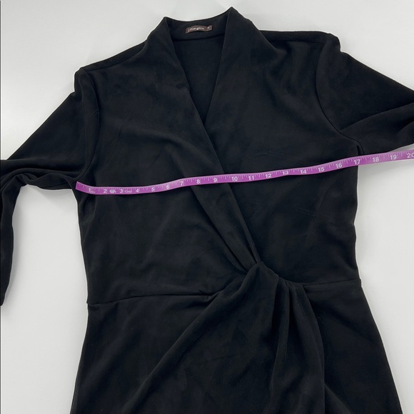 J. McLaughlin Solid Lillian Dress black faux suede mature‎ classic career medium - Picture 5 of 10